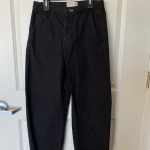 Everlane Black Barrel Pant Mid Rise